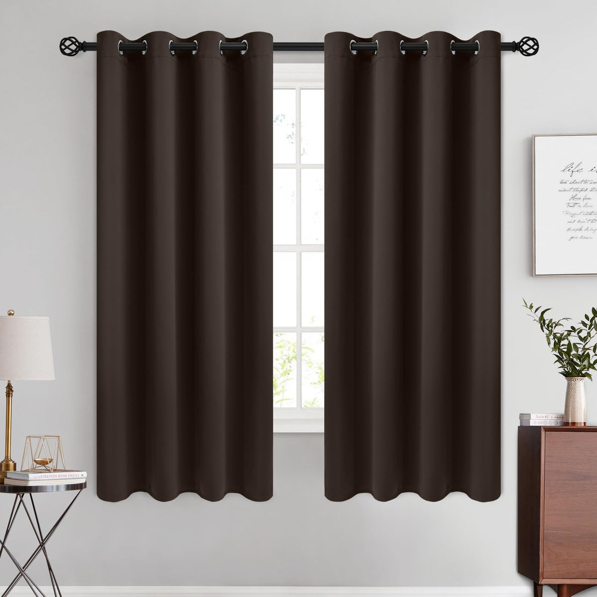 COSVIYA Grommet Blackout Room Darkening Navy Blue Curtains 84 inch Length