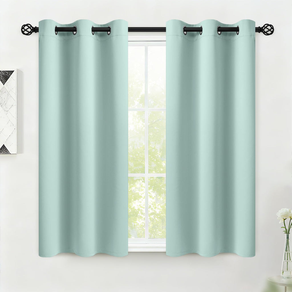 COSVIYA Grommet Blackout Room Darkening Navy Blue Curtains 84 inch Length