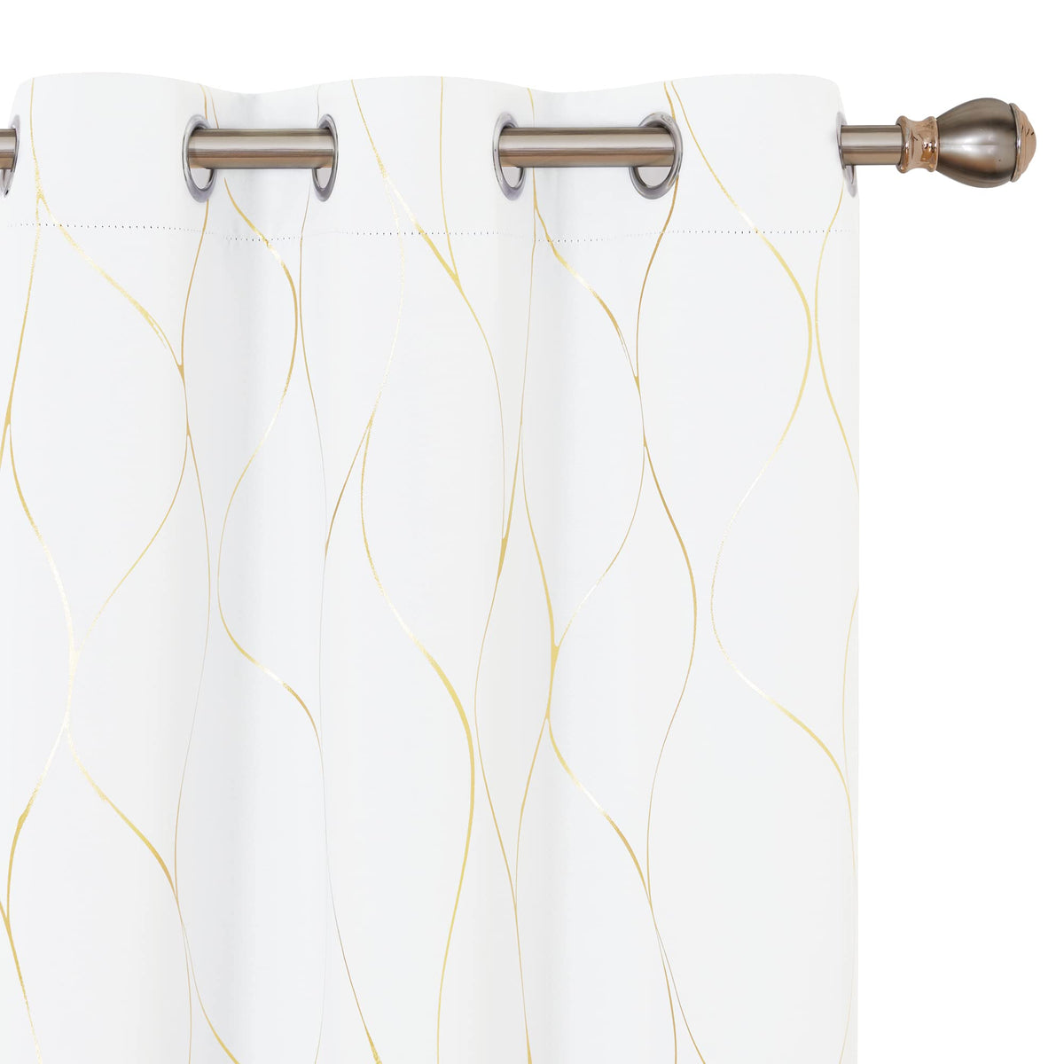 Deconovo Curtains for Living Room, Pattern Blackout Curtains 84 Inches Long