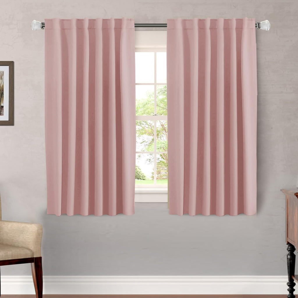 H.VERSAILTEX Blackout Curtains Thermal Insulated Window Treatment Panels Room Darkening Blackout Drapes for Living Room Back Tab/Rod Pocket Bedroom Draperies, 52 x 84 Inch, Light Sage, 2 Panels
