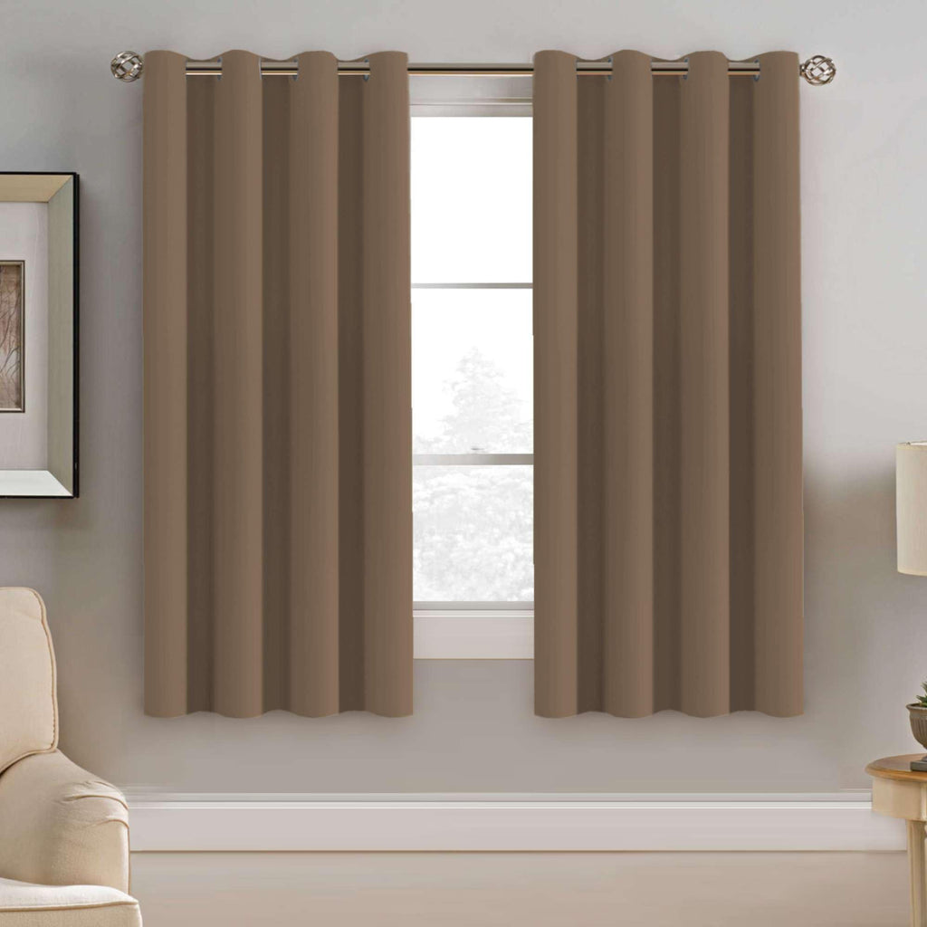 H.VERSAILTEX Blackout Curtains for Bedroom Thermal Insulated Room Darkening Living Room Curtains 63 Inch Long Grommet Privacy Protection Window Curtain Panels/Drapes for Nursery,2 Panels,Ivory/Cream