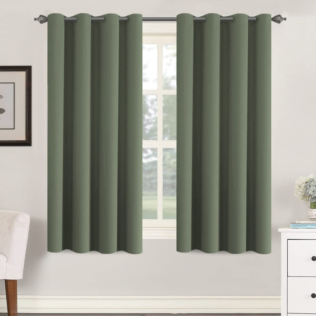 H.VERSAILTEX Blackout Curtains for Bedroom Thermal Insulated Room Darkening Living Room Curtains 63 Inch Long Grommet Privacy Protection Window Curtain Panels/Drapes for Nursery,2 Panels,Ivory/Cream