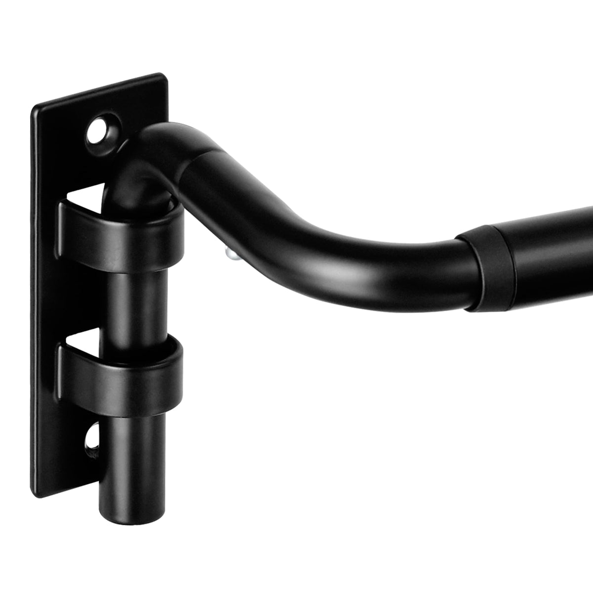 ENJOYBASICS 30-86" Wrap Around Curtain Rod, Quick Curtain Change, Black