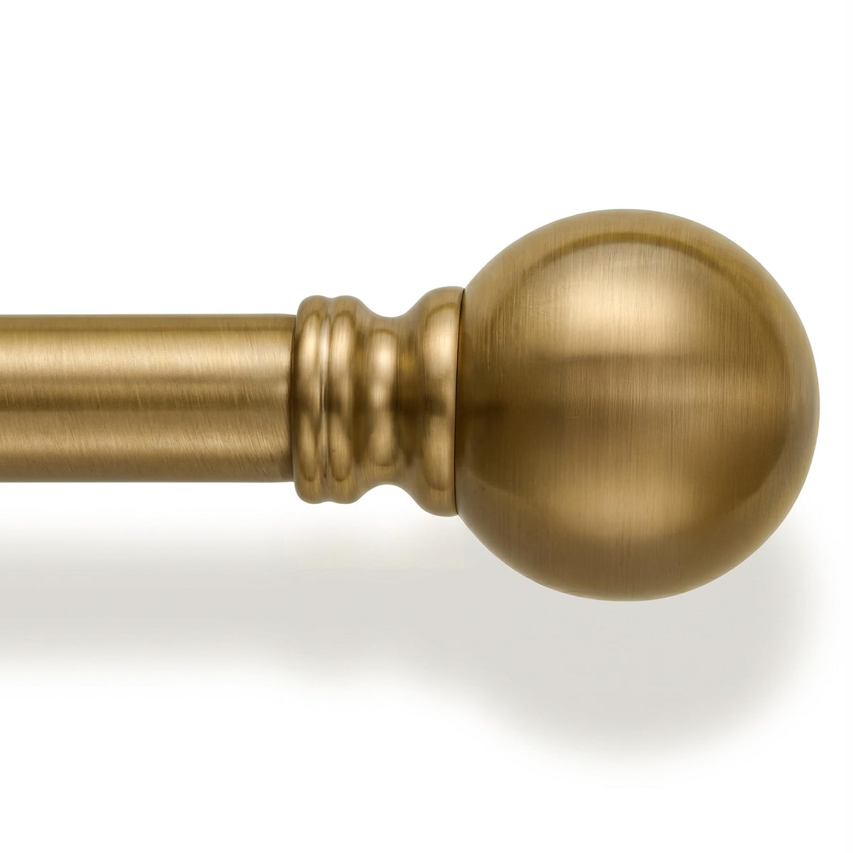 Warm Gold Curtain Rods for Windows 72-144 Inch Brass Heavy Duty