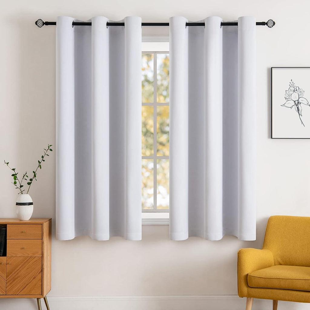 MIULEE Olive Blackout Bedroom Curtains Drapes 84 Inch Long 52"x84"