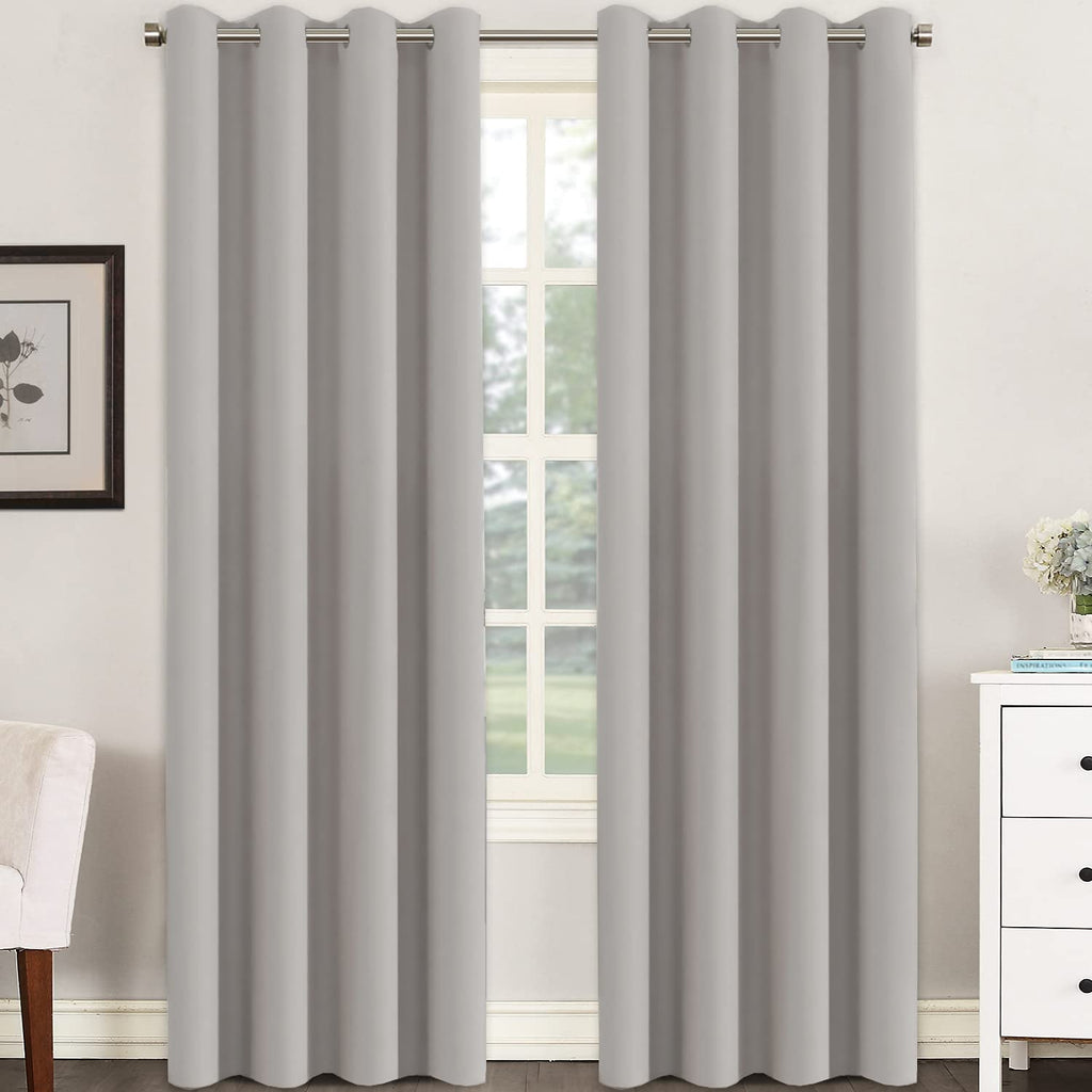 H.VERSAILTEX Blackout Curtains for Bedroom Thermal Insulated Room Darkening Living Room Curtains 63 Inch Long Grommet Privacy Protection Window Curtain Panels/Drapes for Nursery,2 Panels,Ivory/Cream
