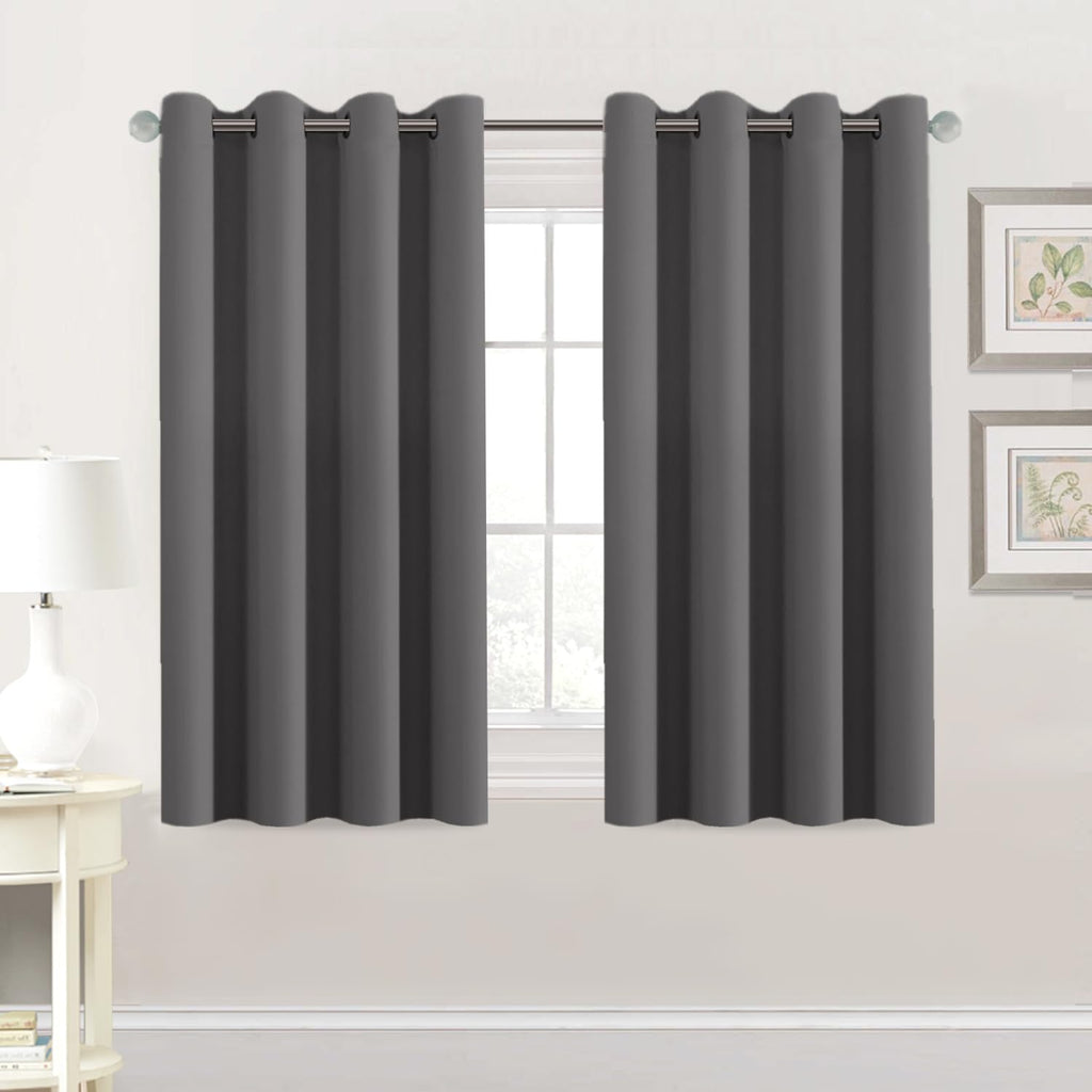 H.VERSAILTEX Blackout Curtains for Bedroom Thermal Insulated Room Darkening Living Room Curtains 63 Inch Long Grommet Privacy Protection Window Curtain Panels/Drapes for Nursery,2 Panels,Ivory/Cream