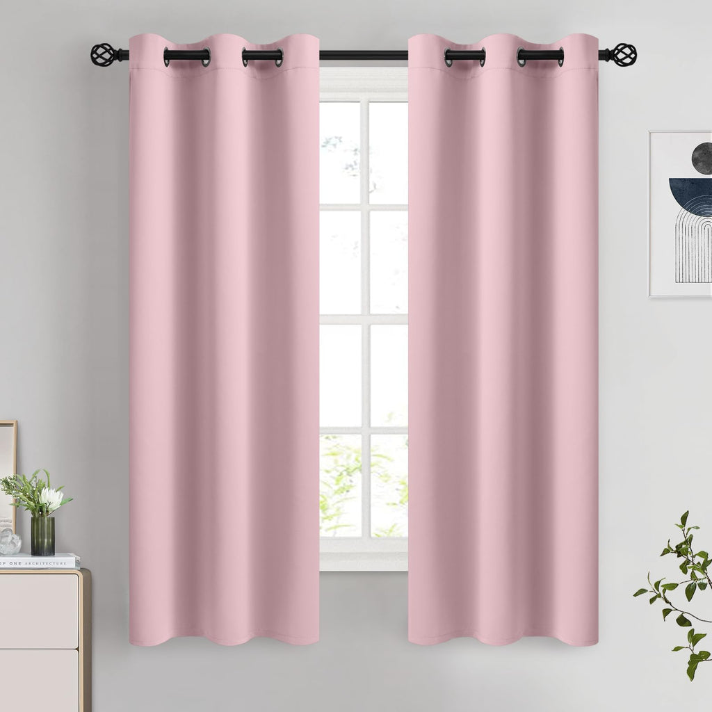 COSVIYA Grommet Blackout Room Darkening Navy Blue Curtains 84 inch Length