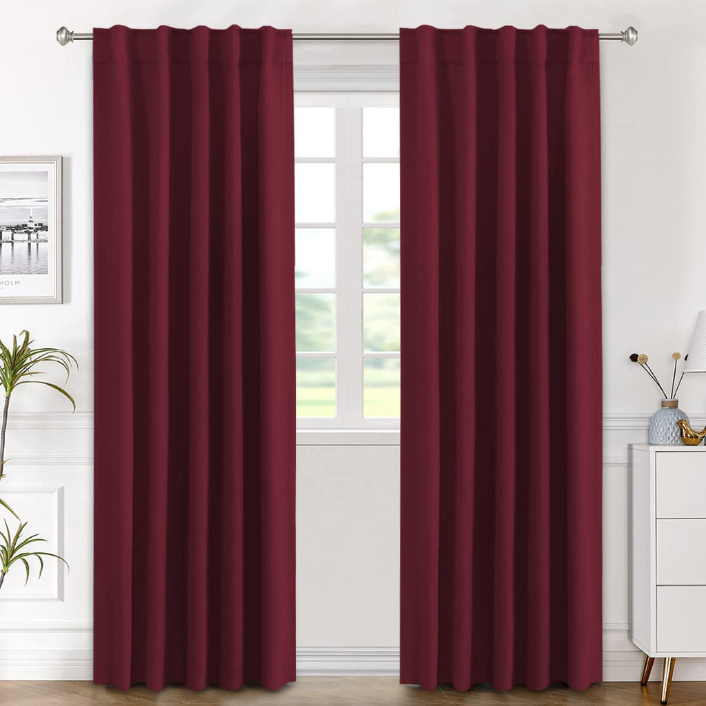 H.VERSAILTEX Blackout Curtains Thermal Insulated Window Treatment Panels Room Darkening Blackout Drapes for Living Room Back Tab/Rod Pocket Bedroom Draperies, 52 x 84 Inch, Light Sage, 2 Panels