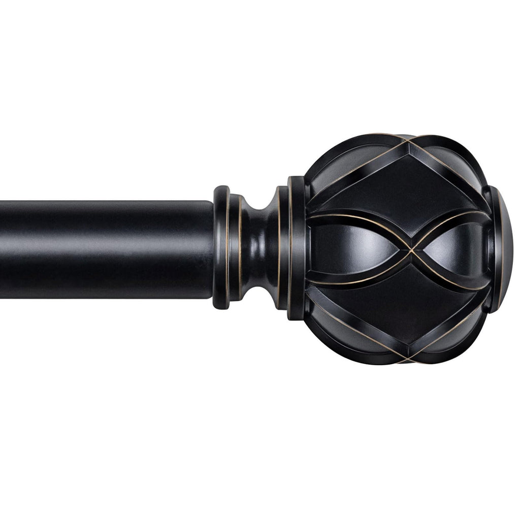 KAMANINA Curtain Rods for Windows 72 to 144 Inch, Long Heavy Duty, Bronze