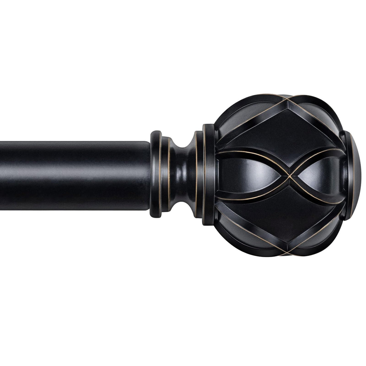 KAMANINA Curtain Rods for Windows 72 to 144 Inch, Long Heavy Duty, Bronze