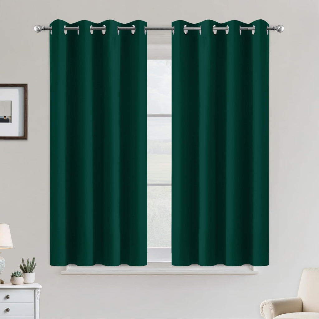 COSVIYA Grommet Blackout Room Darkening Navy Blue Curtains 84 inch Length