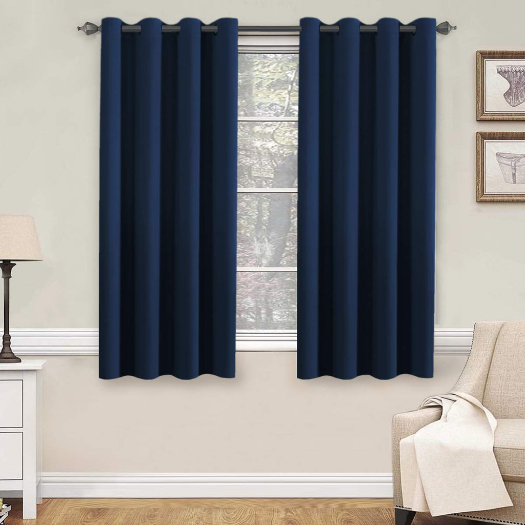 H.VERSAILTEX Blackout Curtains for Bedroom Thermal Insulated Room Darkening Living Room Curtains 63 Inch Long Grommet Privacy Protection Window Curtain Panels/Drapes for Nursery,2 Panels,Ivory/Cream