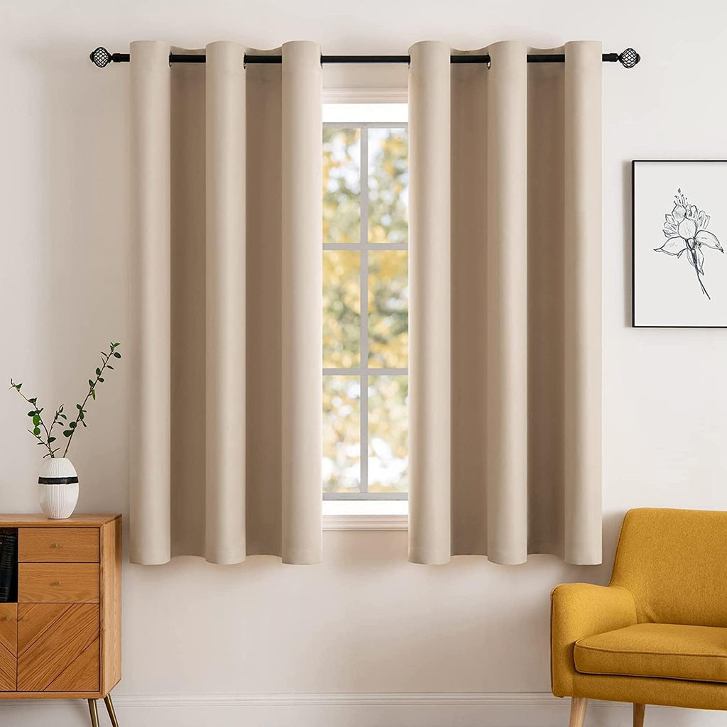 MIULEE Olive Blackout Bedroom Curtains Drapes 84 Inch Long 52"x84"