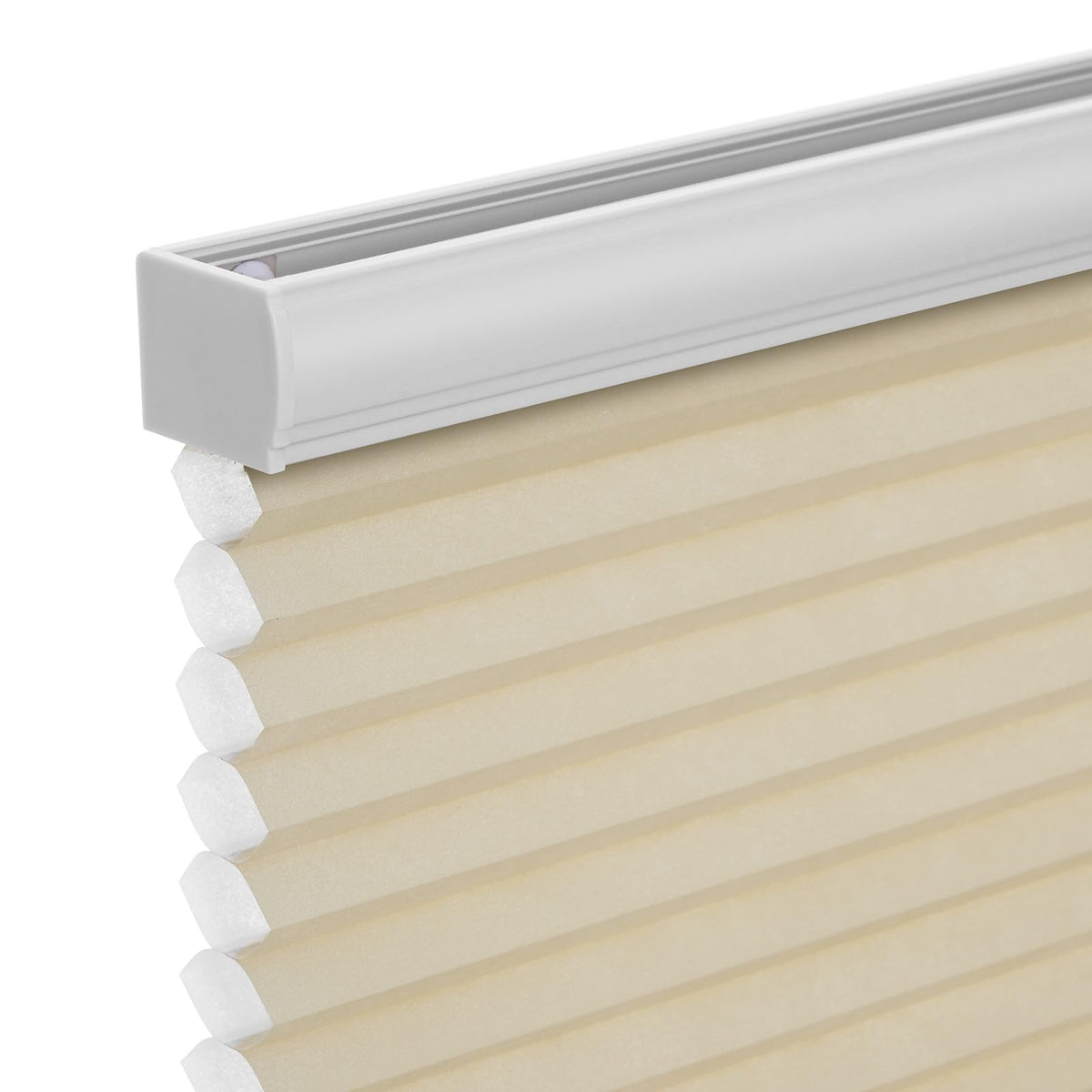Changshade Cordless Cellular Shades,Blackout Honeycomb Shades for Windows,Pull Down Pleated Blinds,Easy to Install for Indoor Windows and French Doors,White(Blackout),Custom Size