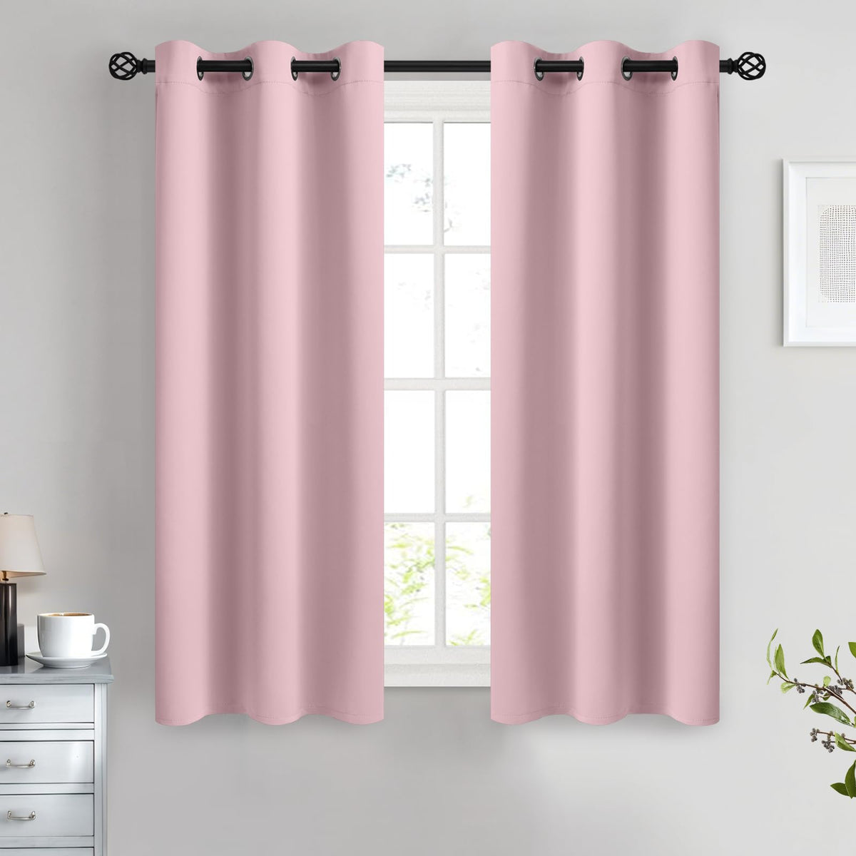 COSVIYA Grommet Blackout Room Darkening Navy Blue Curtains 84 inch Length