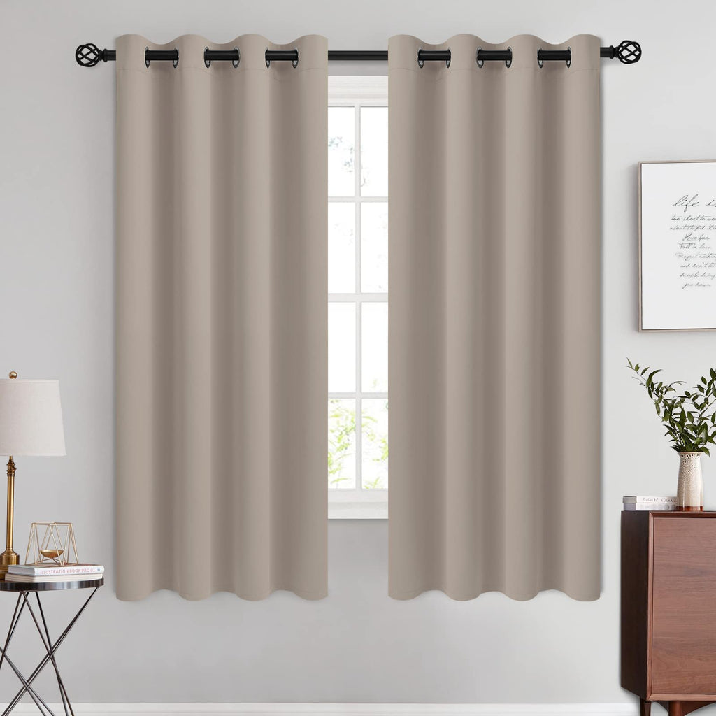 COSVIYA Grommet Blackout Room Darkening Navy Blue Curtains 84 inch Length
