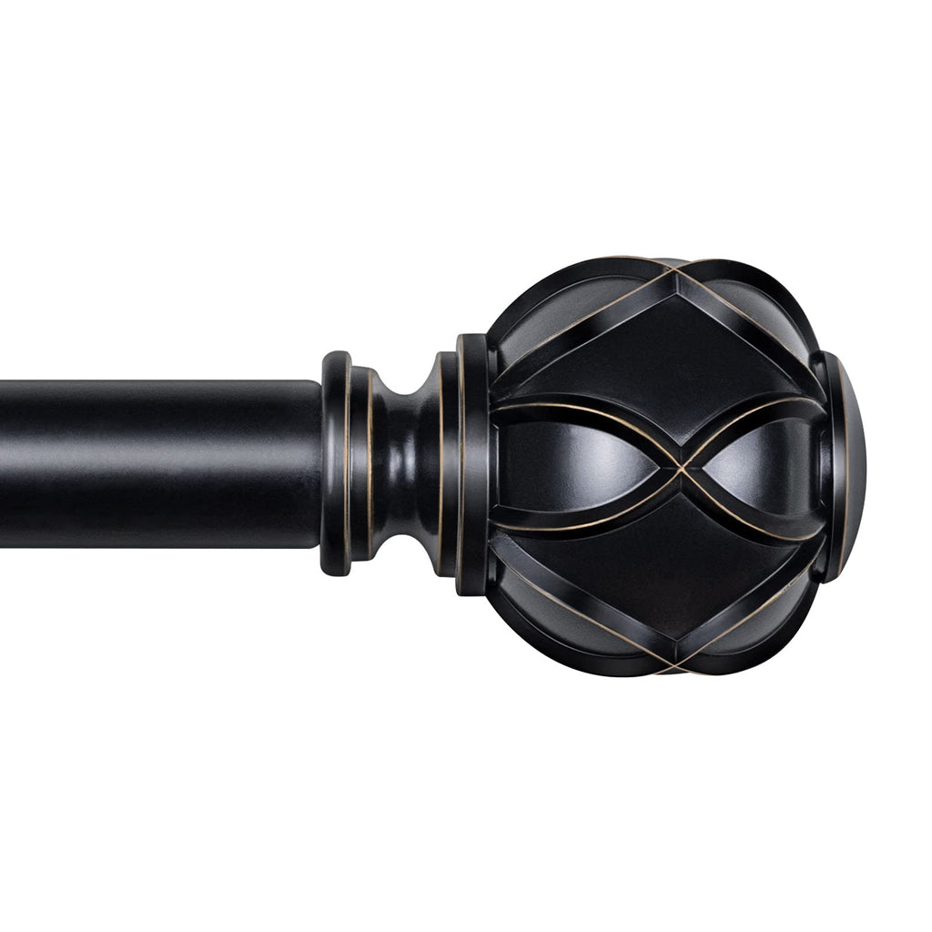 KAMANINA Curtain Rods for Windows 72 to 144 Inch, Long Heavy Duty, Bronze