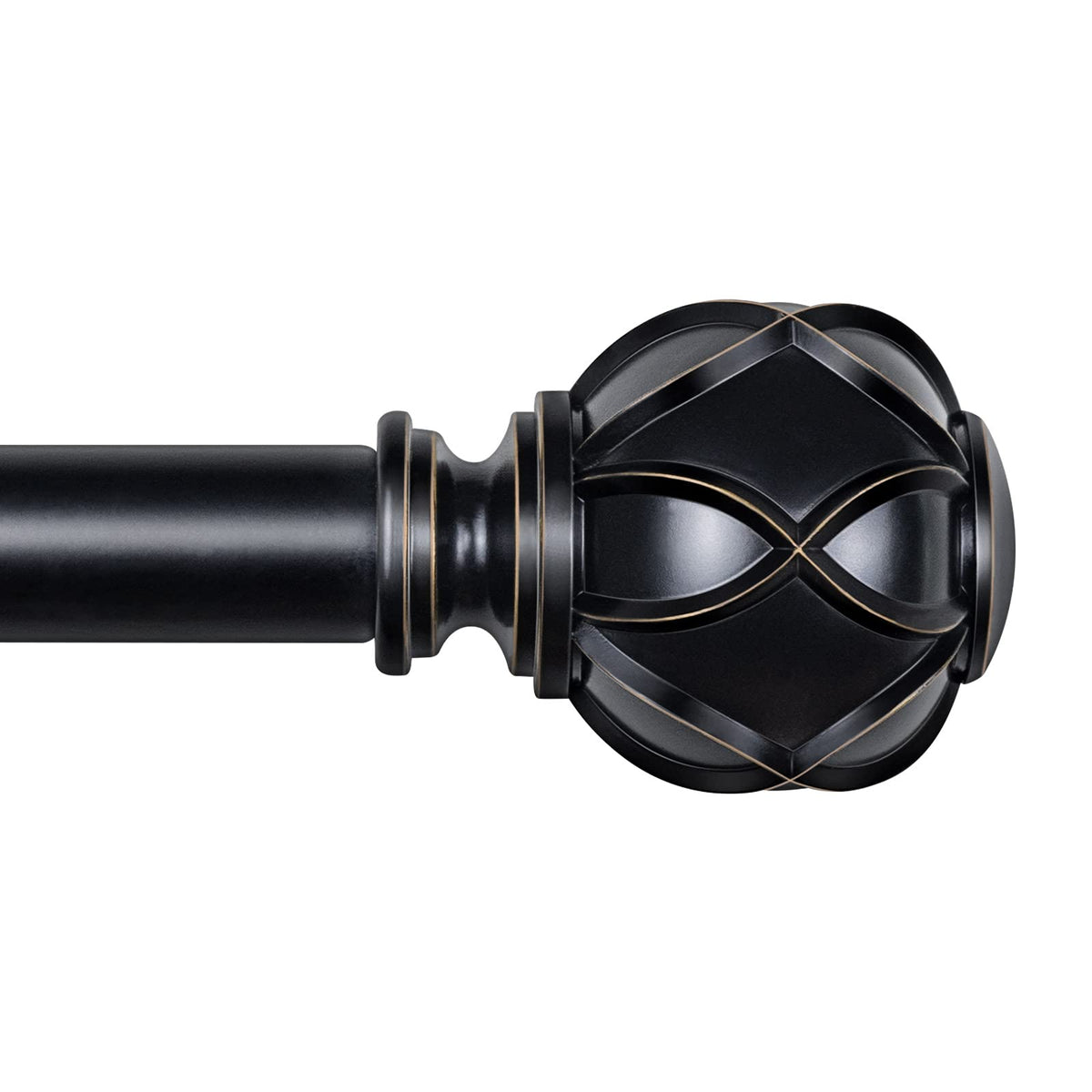 KAMANINA Curtain Rods for Windows 72 to 144 Inch, Long Heavy Duty, Bronze