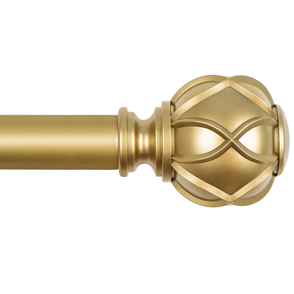KAMANINA Curtain Rods for Windows 72 to 144 Inch, Long Heavy Duty, Bronze