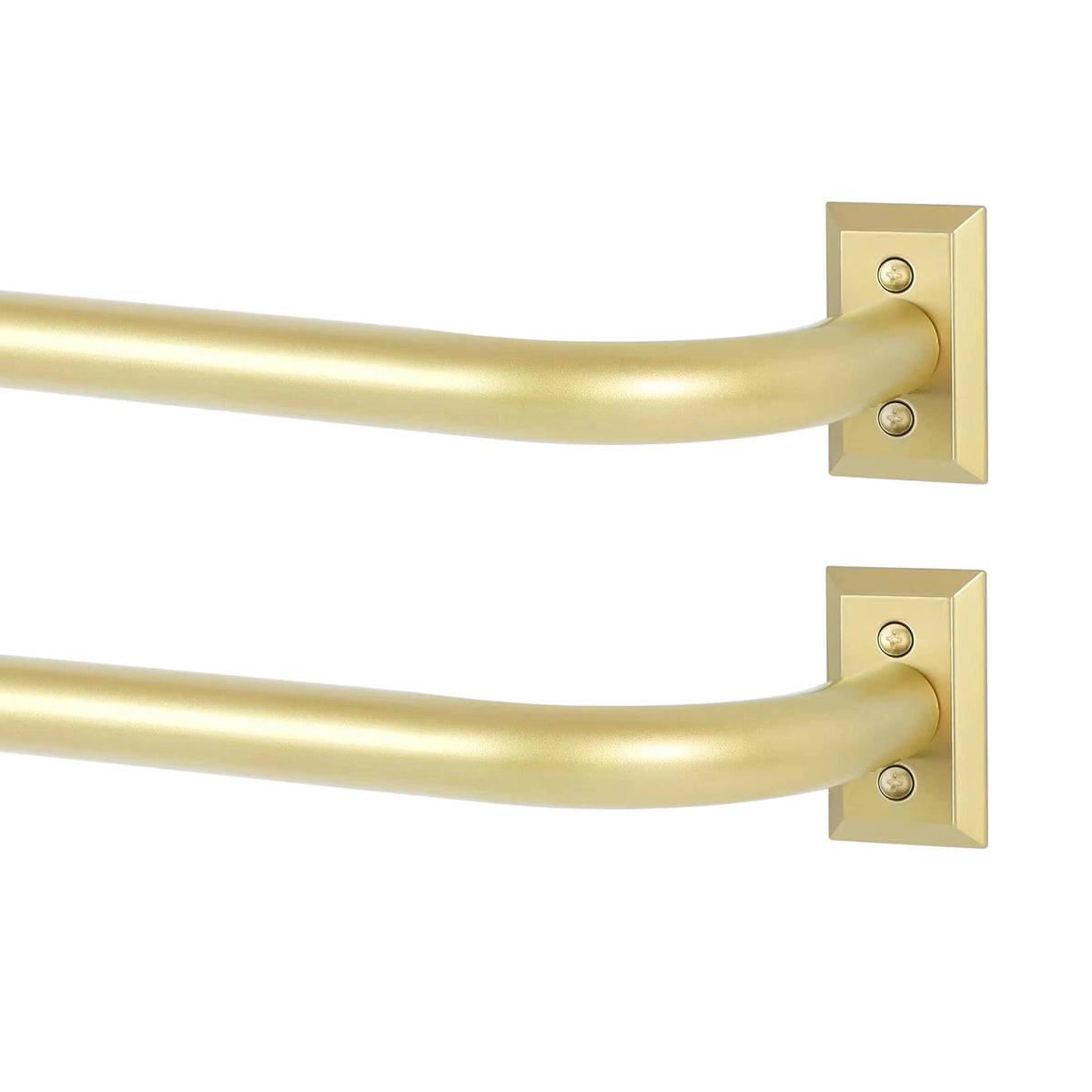 TANGWIN Wrap Around Blackout Curtain Rods,1" Heavy Duty Adjust 48-90",Gold