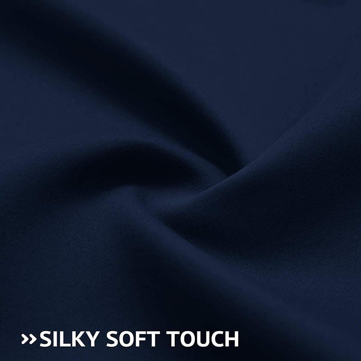 COSVIYA Grommet Blackout Room Darkening Navy Blue Curtains 84 inch Length