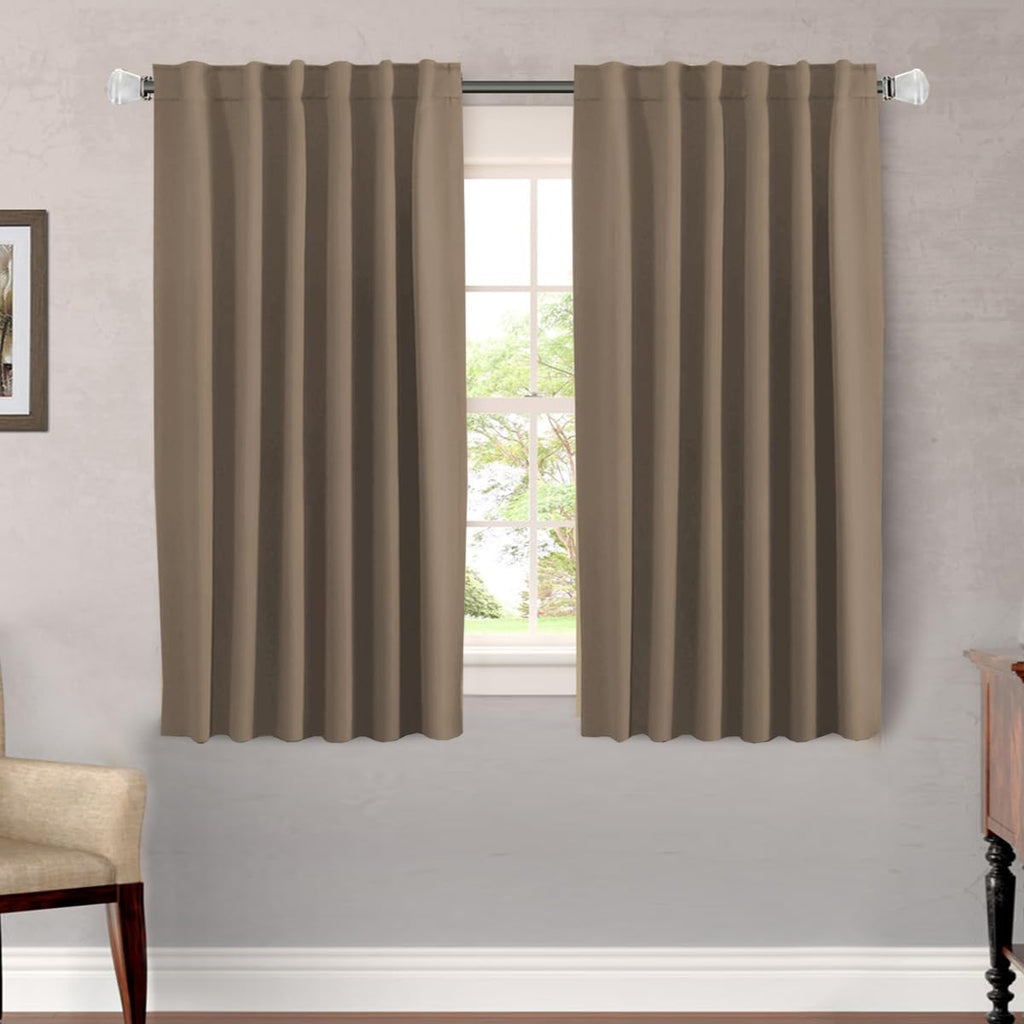 H.VERSAILTEX Blackout Curtains Thermal Insulated Window Treatment Panels Room Darkening Blackout Drapes for Living Room Back Tab/Rod Pocket Bedroom Draperies, 52 x 84 Inch, Light Sage, 2 Panels