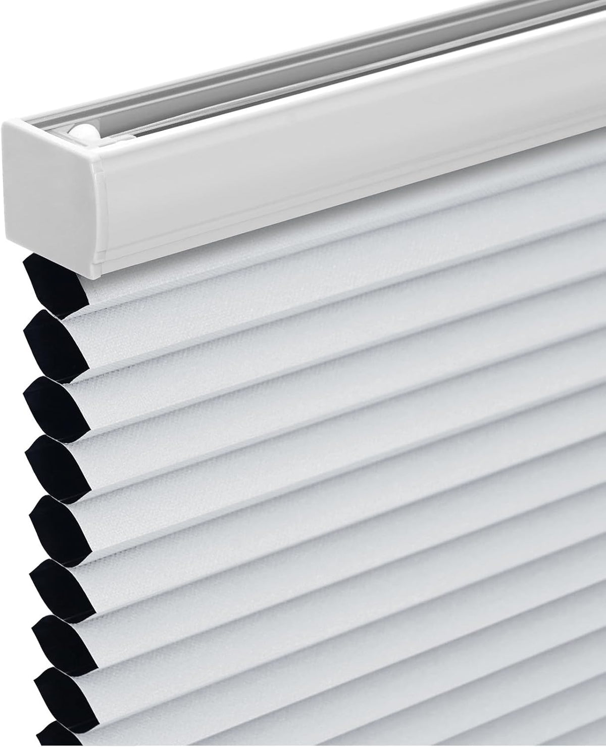 Changshade Cordless Cellular Shades,Blackout Honeycomb Shades for Windows,Pull Down Pleated Blinds,Easy to Install for Indoor Windows and French Doors,White(Blackout),Custom Size