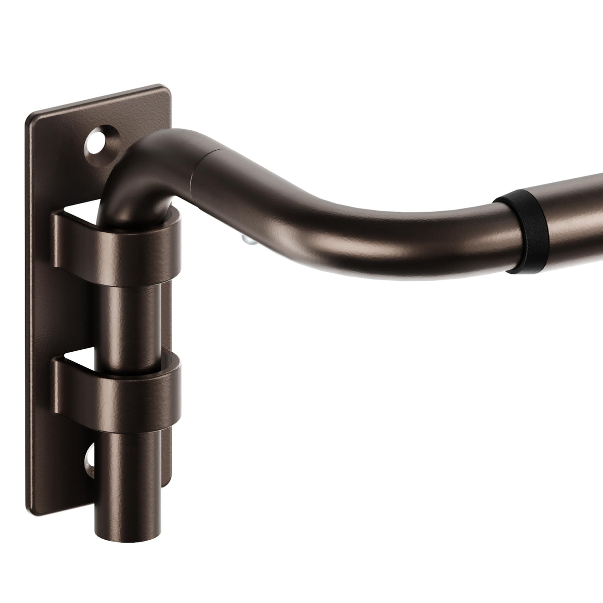 ENJOYBASICS 30-86" Wrap Around Curtain Rod, Quick Curtain Change, Black