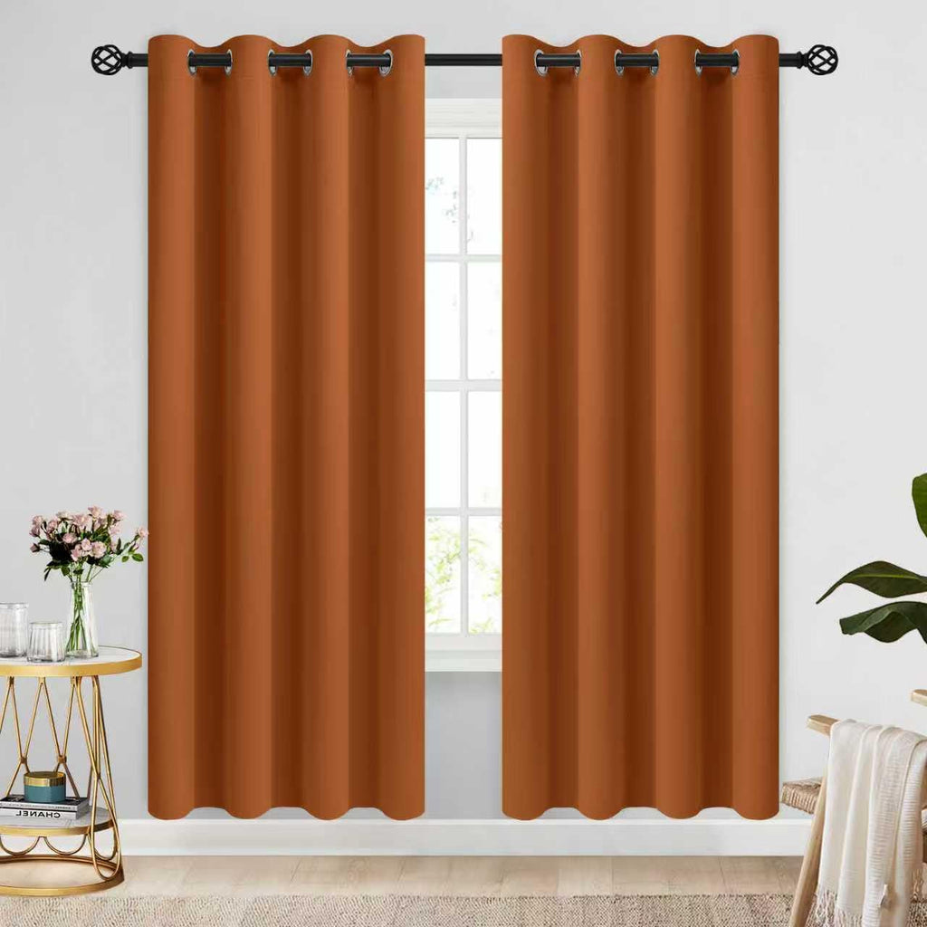 COSVIYA Grommet Blackout Room Darkening Navy Blue Curtains 84 inch Length