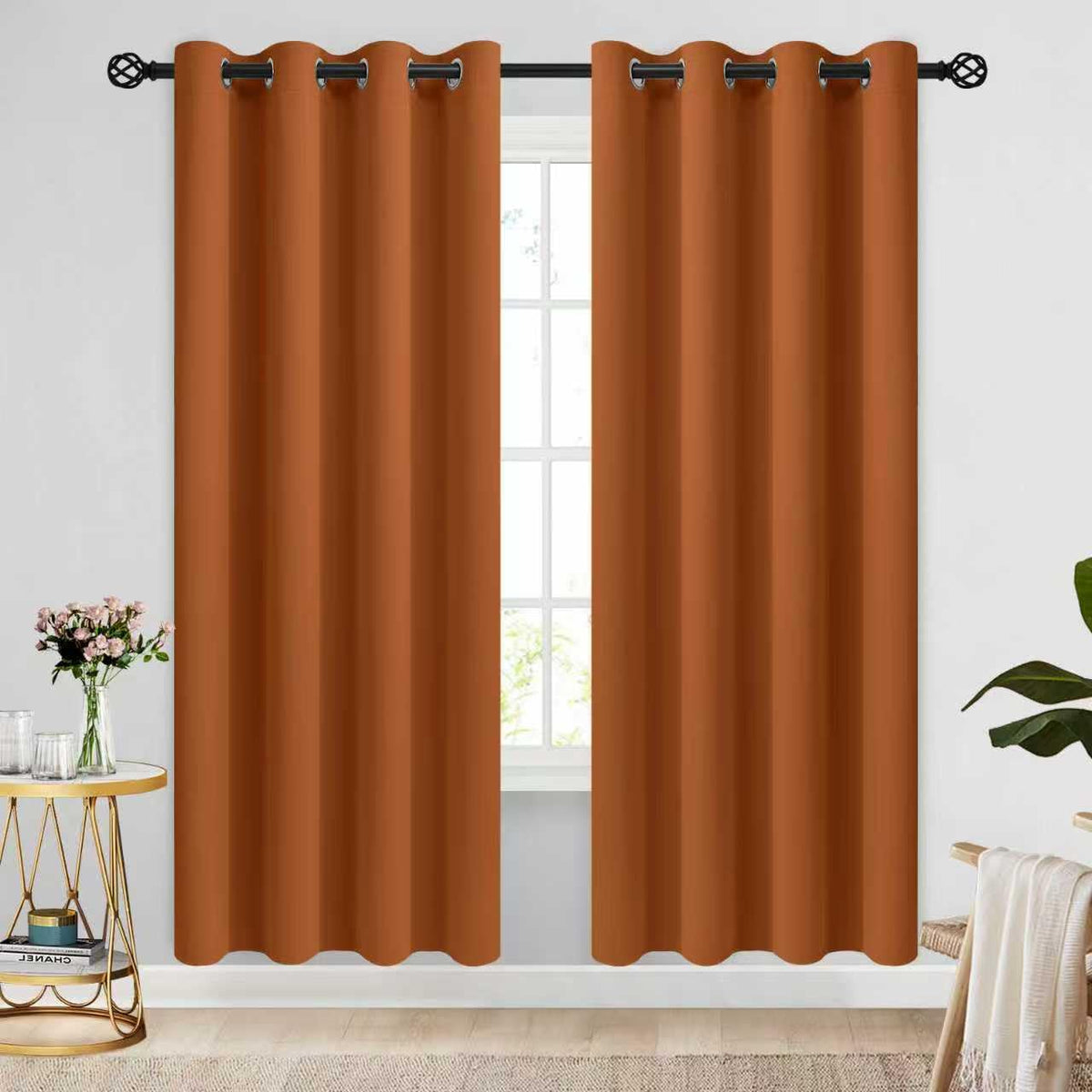 COSVIYA Grommet Blackout Room Darkening Navy Blue Curtains 84 inch Length