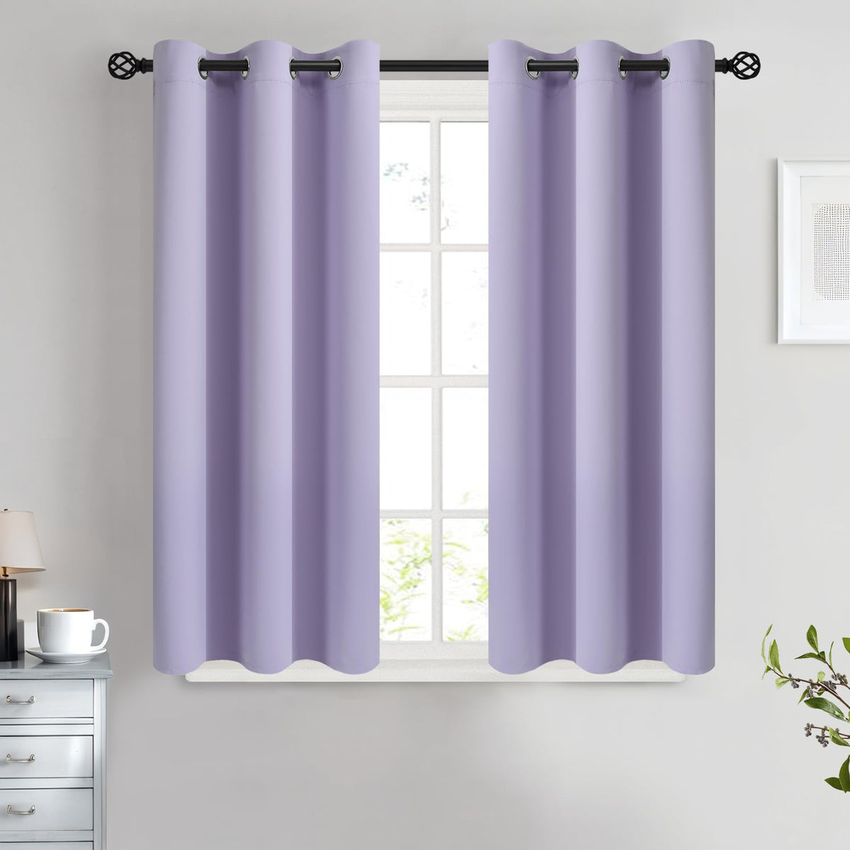 COSVIYA Grommet Blackout Room Darkening Navy Blue Curtains 84 inch Length