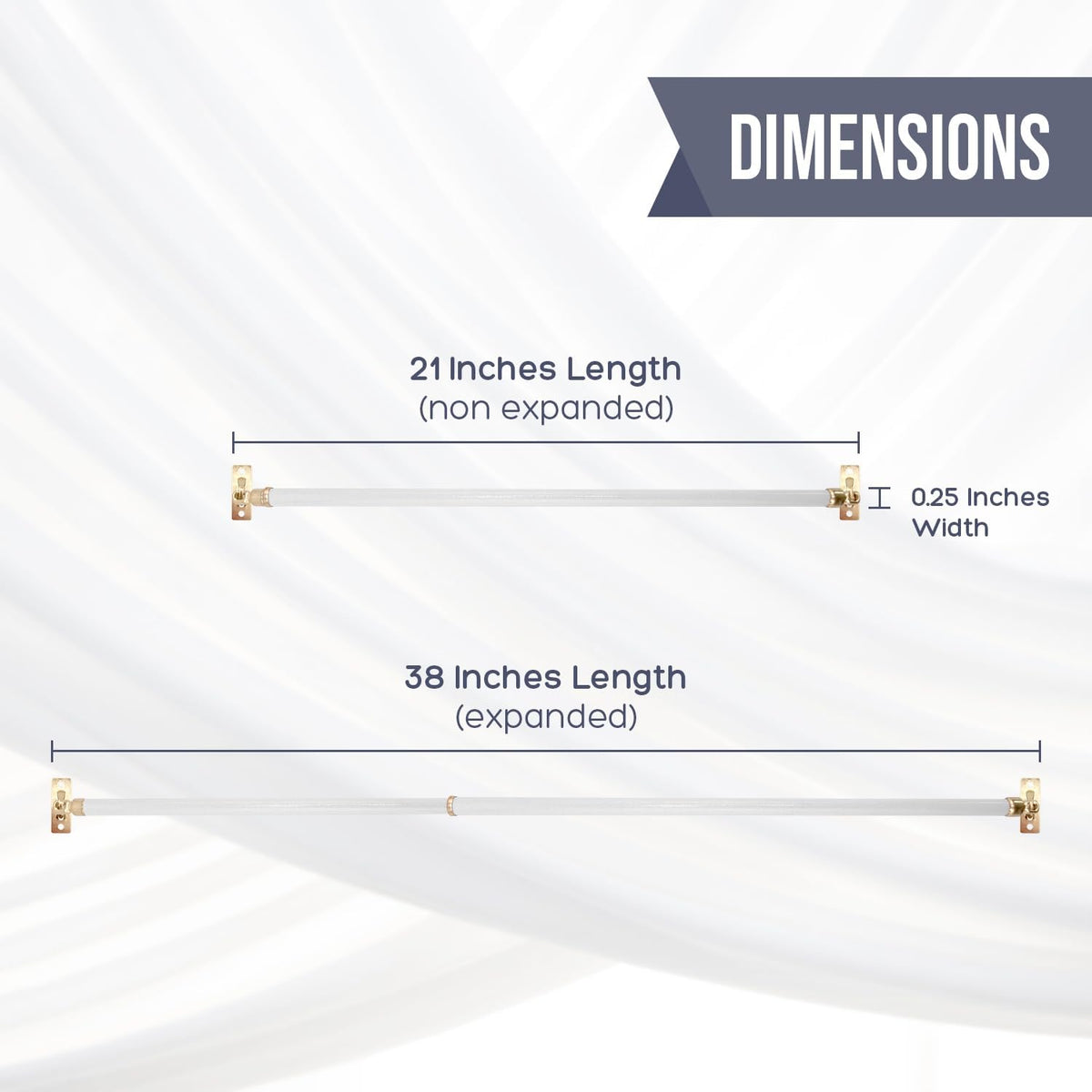 Amazing Drapery Hardware 21-38 inch Swivel Sash Curtain Rods Set of 2