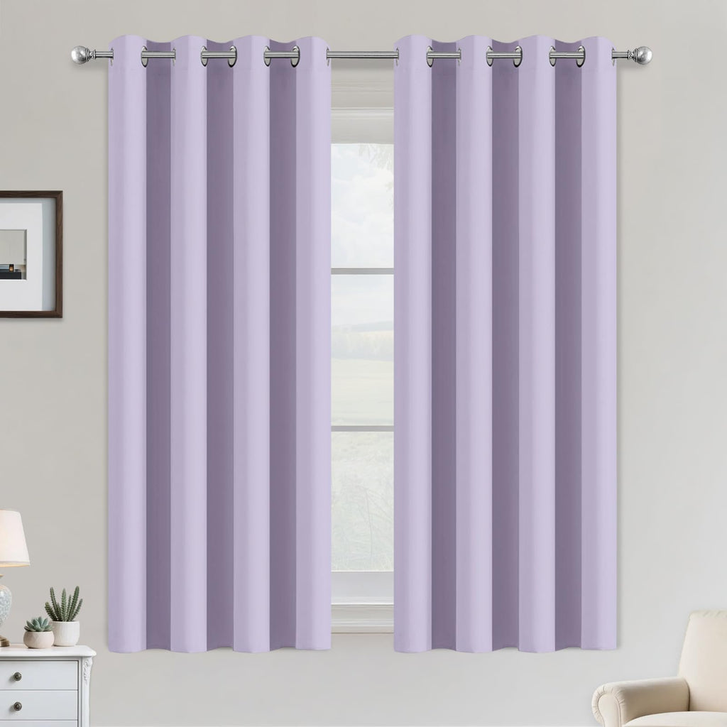 COSVIYA Grommet Blackout Room Darkening Navy Blue Curtains 84 inch Length