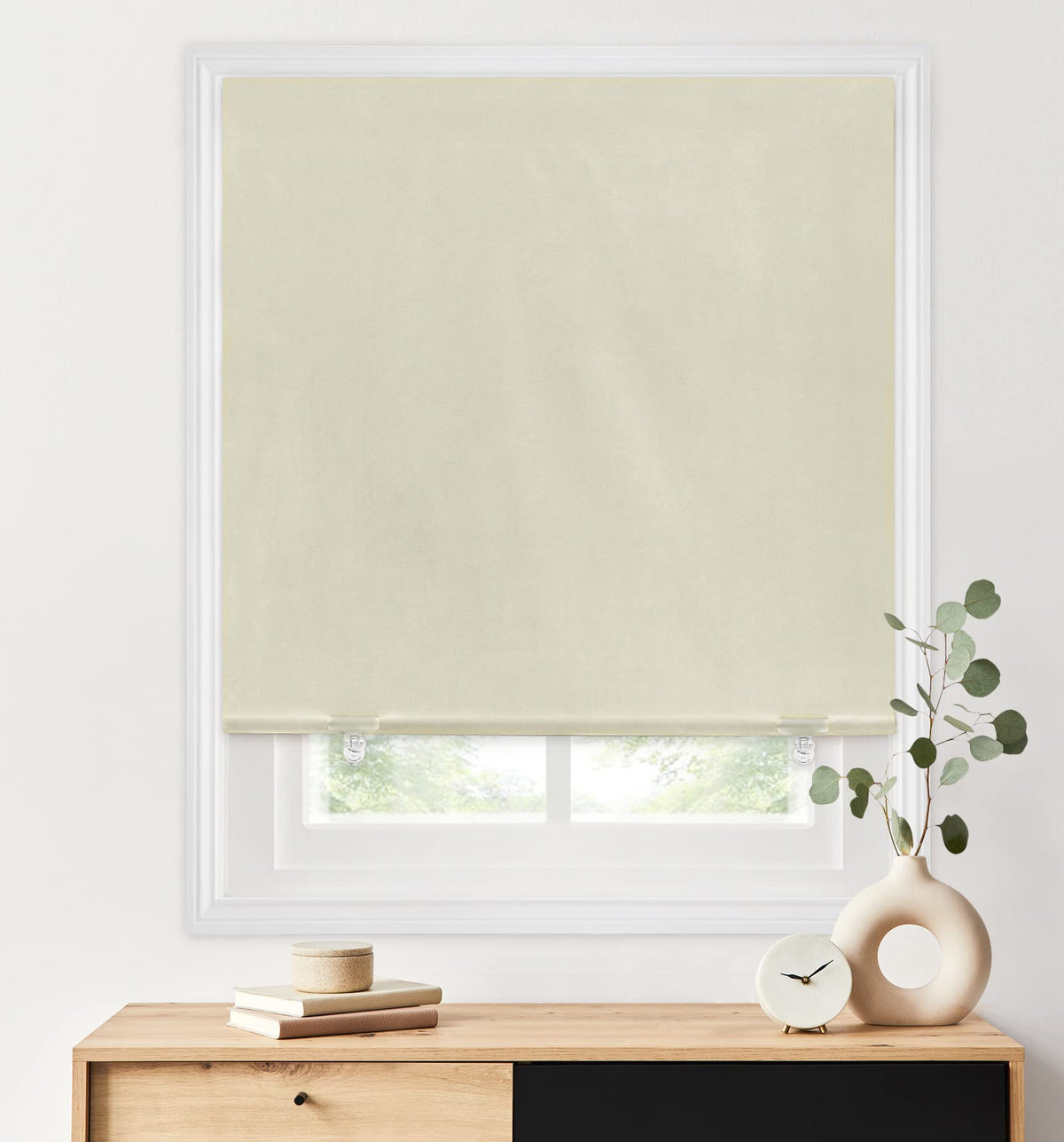 LazBlinds 100% Blackout Roller Shades, 36"x72", Black