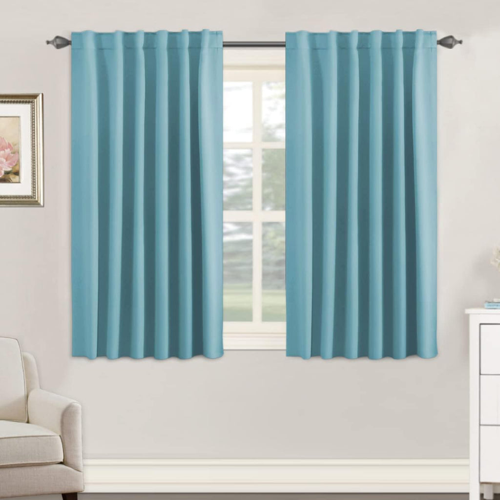H.VERSAILTEX Blackout Curtains Thermal Insulated Window Treatment Panels Room Darkening Blackout Drapes for Living Room Back Tab/Rod Pocket Bedroom Draperies, 52 x 84 Inch, Light Sage, 2 Panels