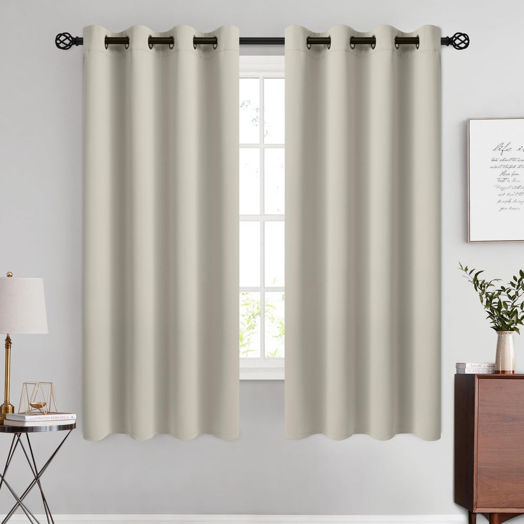 COSVIYA Grommet Blackout Room Darkening Navy Blue Curtains 84 inch Length