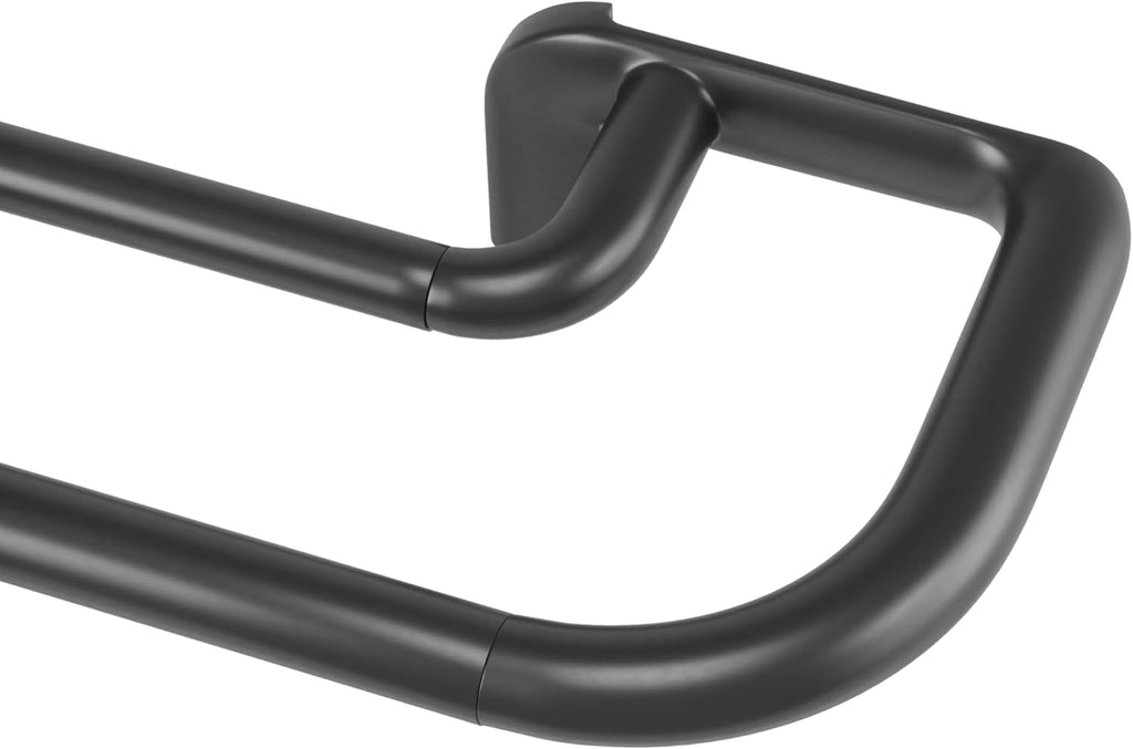 Umbra Twilight Double Curtain Rod, Wrap Around, 30 to 84 Inches, Black