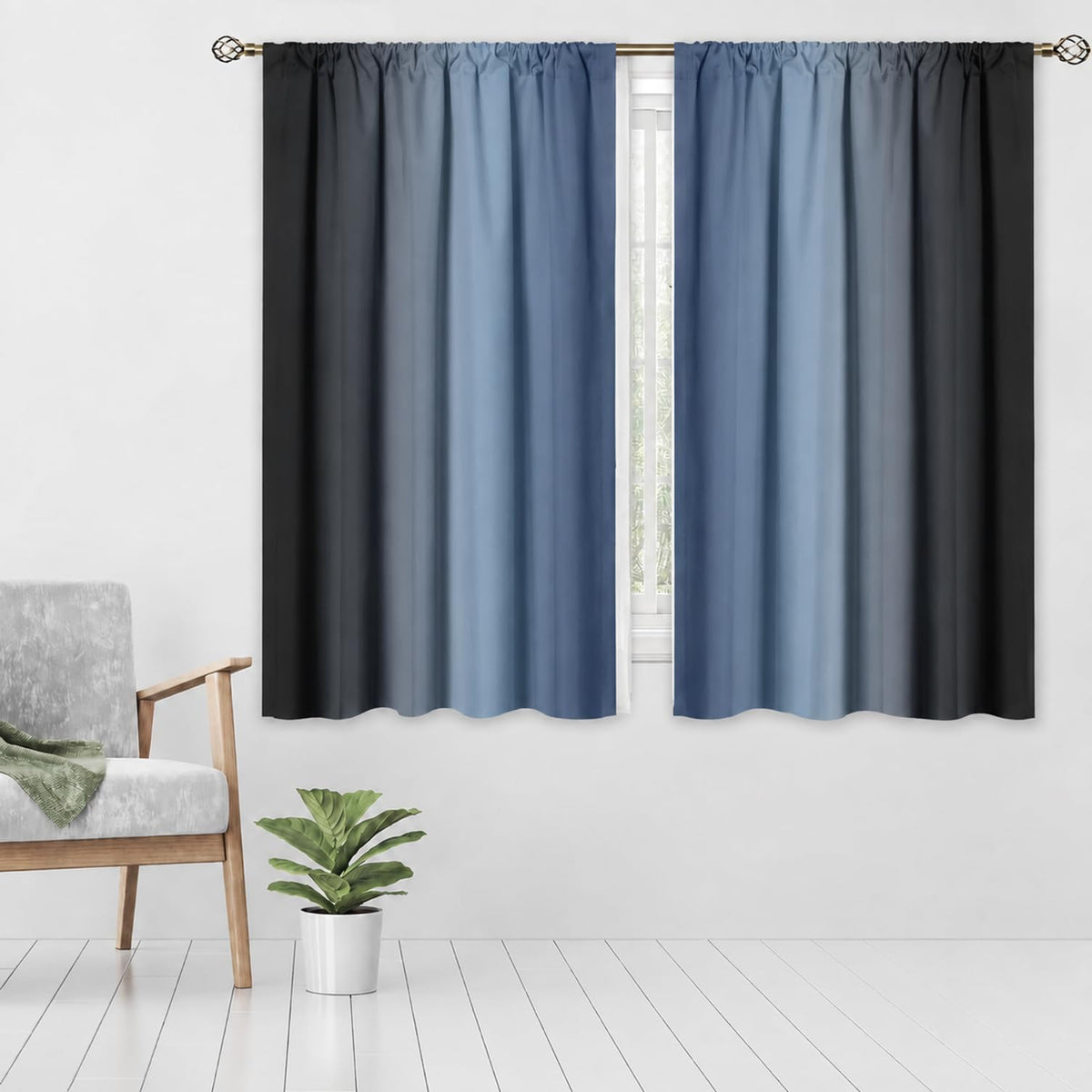 Burnt Orange Curtains 84 Inch Length for Living Room,2 Panels