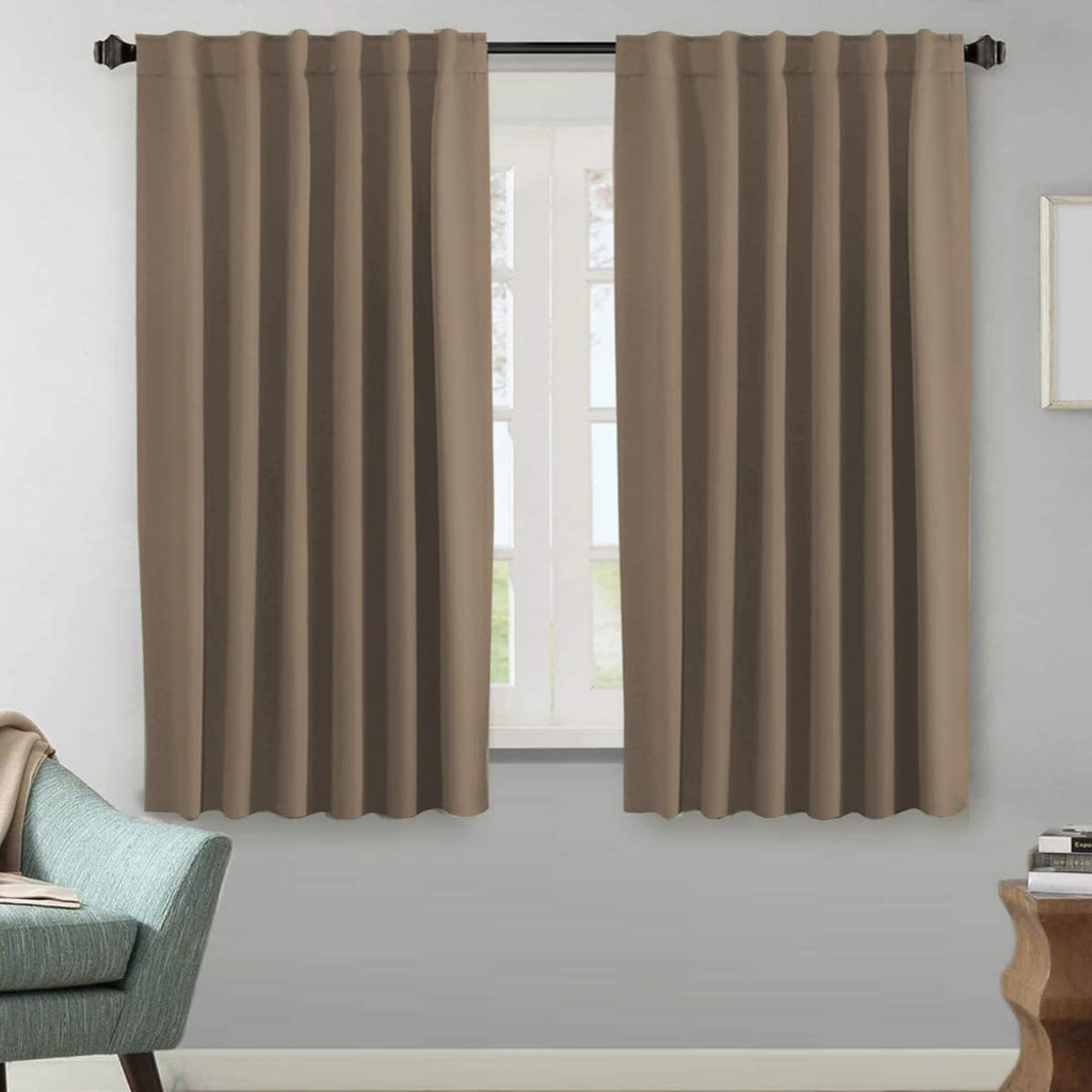 H.VERSAILTEX Blackout Curtains Thermal Insulated Window Treatment Panels Room Darkening Blackout Drapes for Living Room Back Tab/Rod Pocket Bedroom Draperies, 52 x 84 Inch, Light Sage, 2 Panels