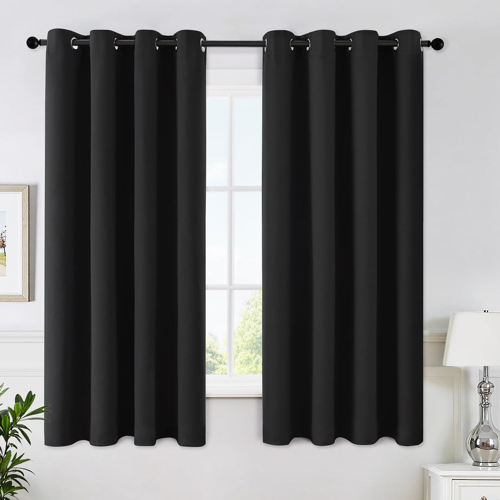 MIULEE Olive Blackout Bedroom Curtains Drapes 84 Inch Long 52"x84"