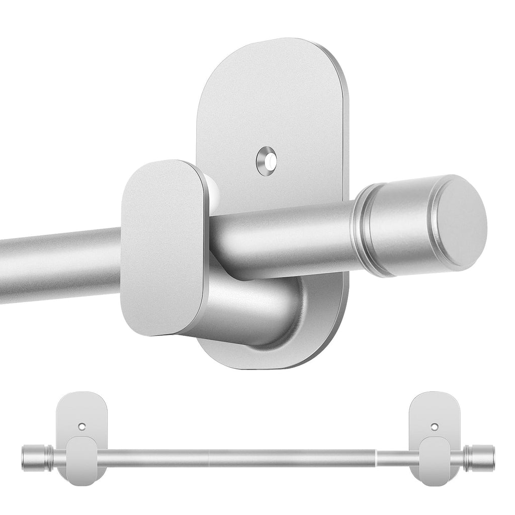 HOTOZON Curtain Rods No Drilling 32 to 86 Inch, 5/8" Diameter, Black