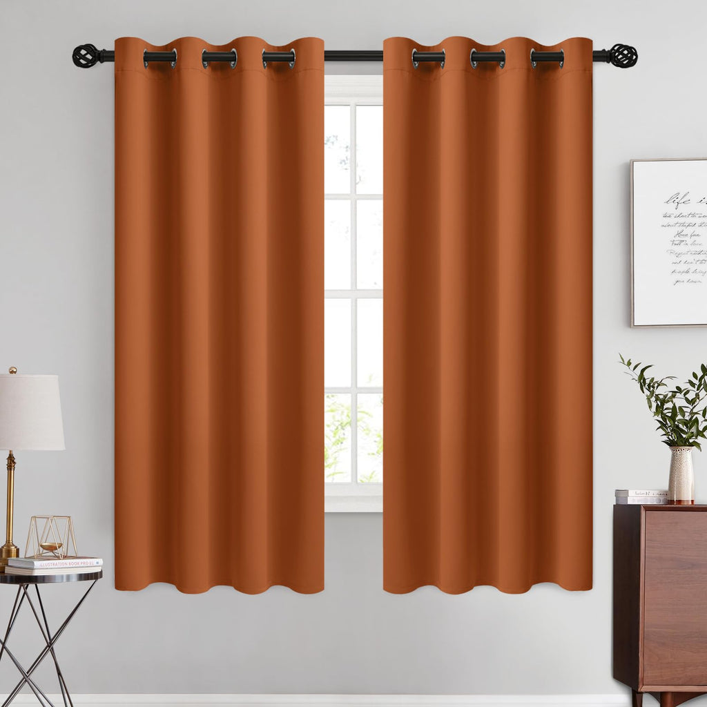 COSVIYA Grommet Blackout Room Darkening Navy Blue Curtains 84 inch Length