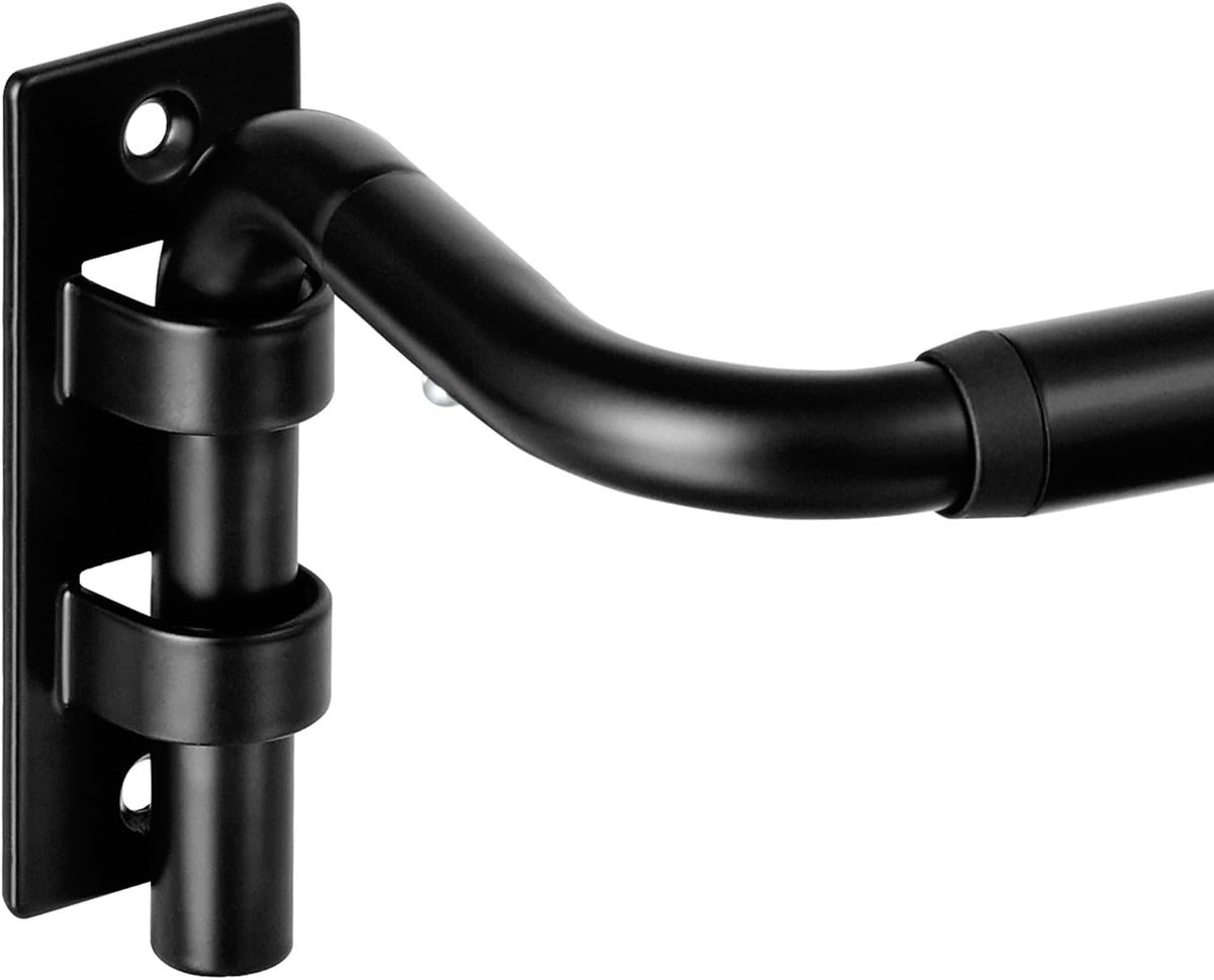 ENJOYBASICS 30-86" Wrap Around Curtain Rod, Quick Curtain Change, Black