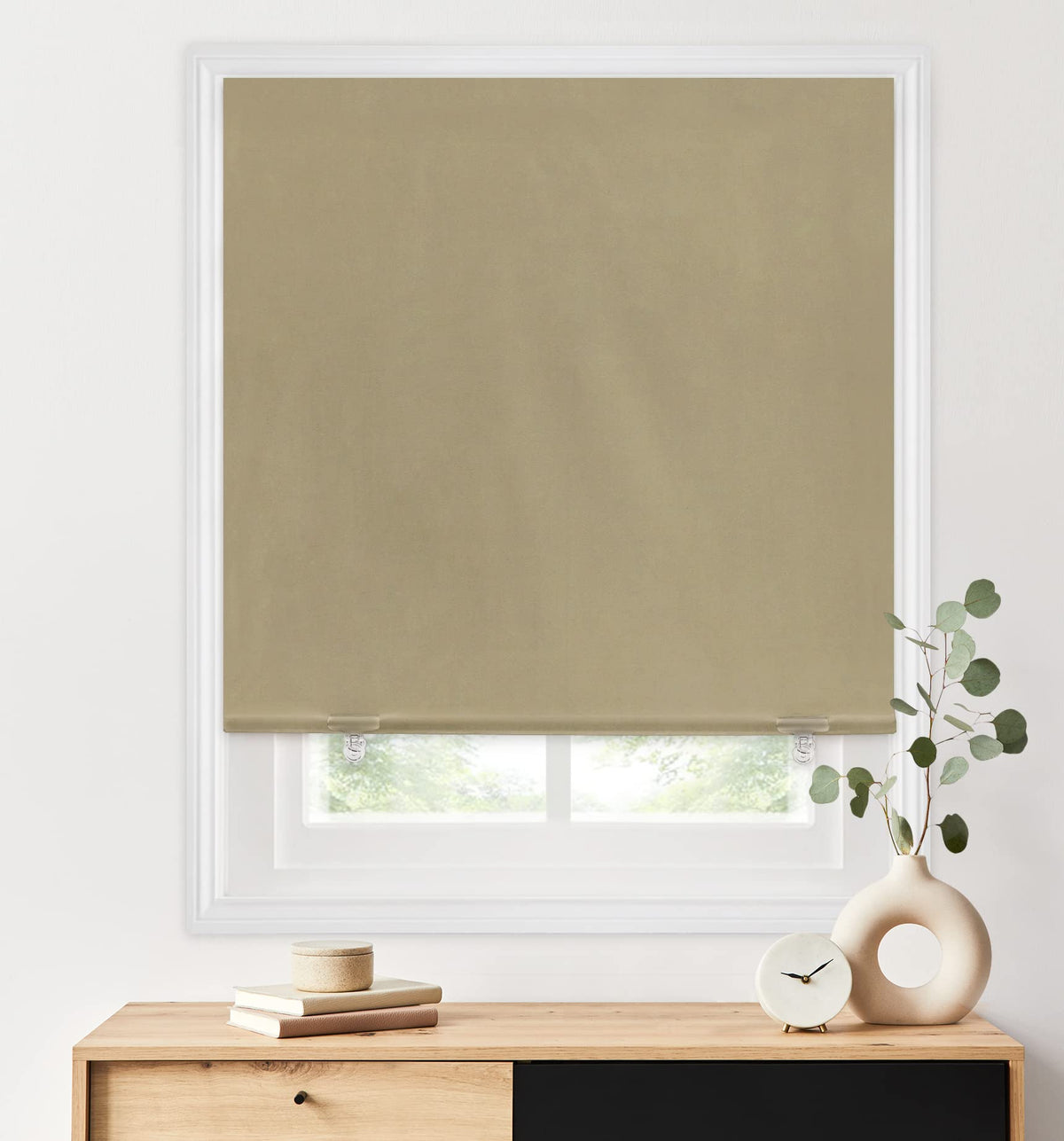 LazBlinds 100% Blackout Roller Shades, 36"x72", Black