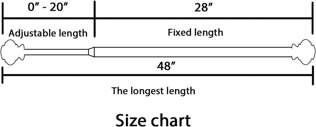 H.VERSAILTEX Window Curtain Rods for Windows 28 to 48 Inches Adjustable Decorative 3/4 Inch Diameter Single Window Curtain Rod Set with Classic Finials, Nickel