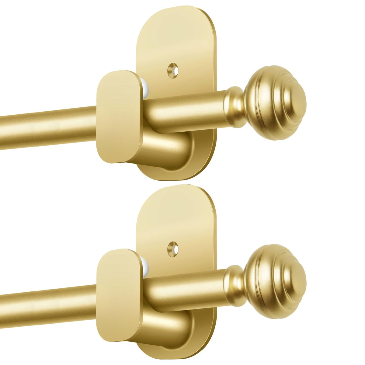 KAMANINA Curtain Rods No Drilling for Windows 32 to 86 Inches, Black