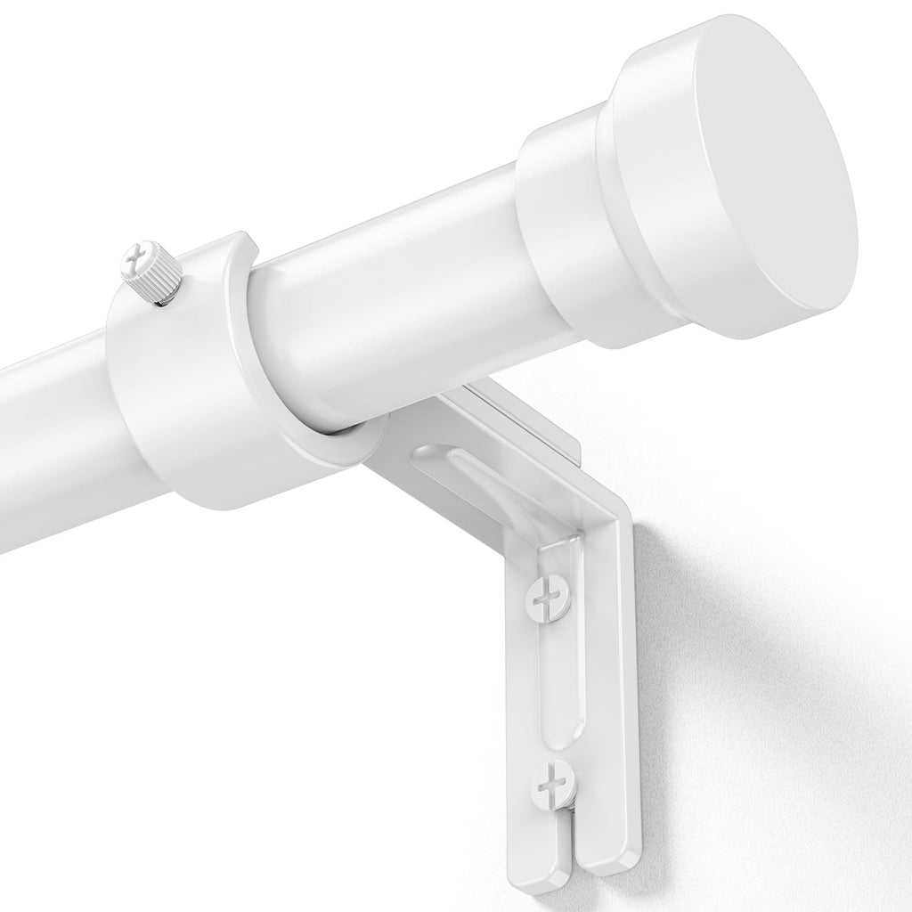 YaFex Curtain Rods 32-144 Inch, Heavy Duty 1 Inch Adjustable Curtain Rod for Windows, Black Extra Long Window Treatment Rods, Modern Design, Easy Installation
