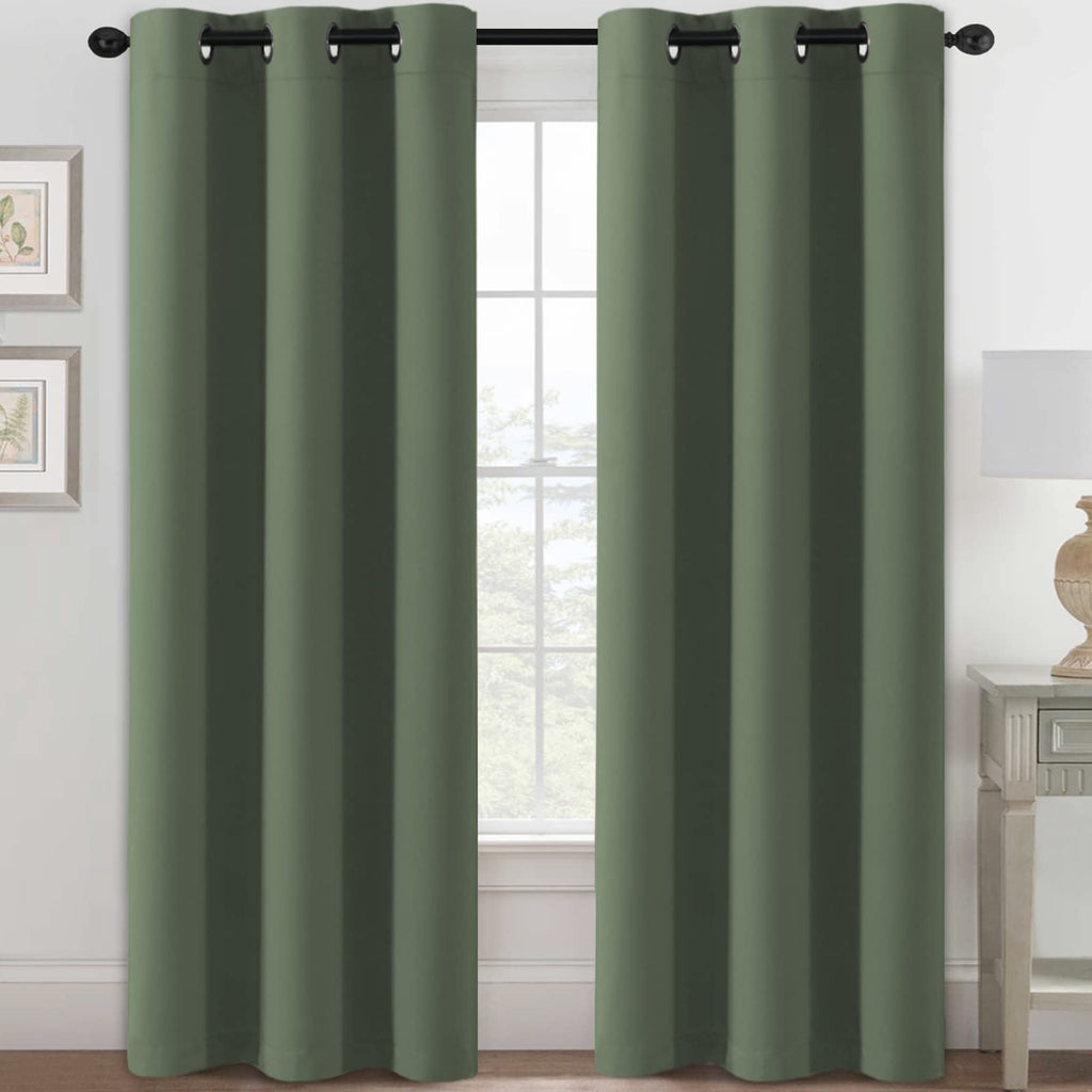 H.VERSAILTEX Blackout Curtains for Bedroom Thermal Insulated Room Darkening Living Room Curtains 63 Inch Long Grommet Privacy Protection Window Curtain Panels/Drapes for Nursery,2 Panels,Ivory/Cream