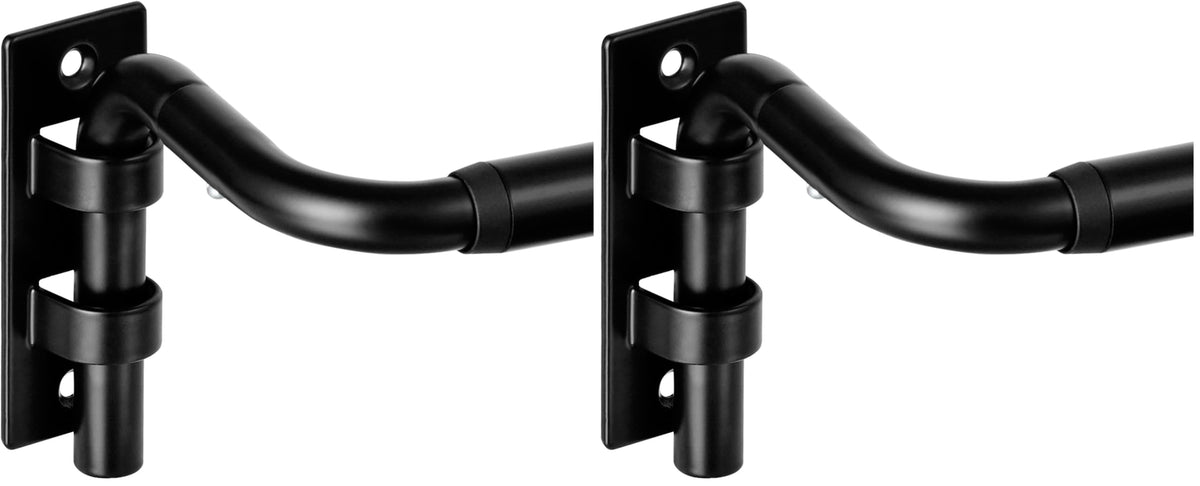 ENJOYBASICS 30-86" Wrap Around Curtain Rod, Quick Curtain Change, Black